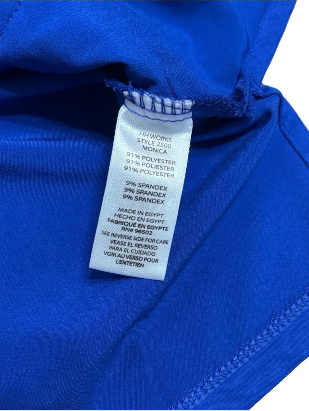 HH Works Healing Hands Monica 2500 Scrub Top 2X Blue V-Neck Stretch Women’s 🔥💙 - Picture 6 of 7